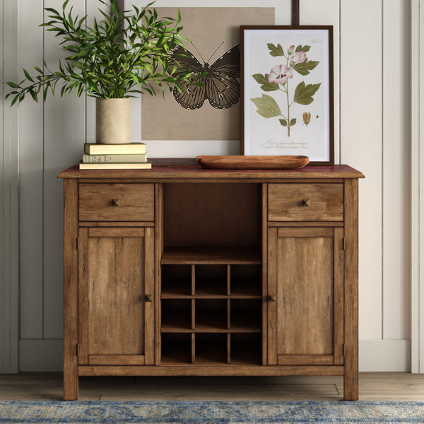 Birch Lane™ Ross 48" Wide 2 Drawer Rubberwood Wood Server & Reviews